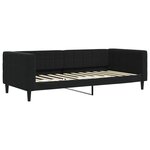 vidaXL Lit de jour avec gigogne sans matelas noir 90x200 cm