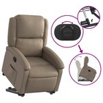 vidaXL Fauteuil inclinable Cappuccino Similicuir