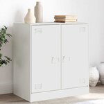 vidaXL Buffet blanc 67x39x73 cm acier