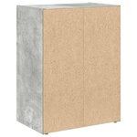vidaXL Bibliothèque gris béton 40x24x52 cm bois d'ingénierie