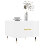 vidaXL Table basse blanc brillant 50x50x40 cm bois d'ingénierie