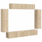 vidaXL Meuble TV 8 Pièces Chêne Sonoma