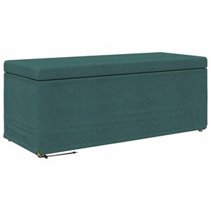 vidaXL Tabouret Vert foncé 101 x 41 x 40 cm Tissu et bois stratifié