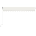 vidaXL Auvent automatique avec capteur de vent et LED 400x350 cm Crème