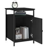 vidaXL Tables de chevet 2 Pièces noir 40x42x60 cm bois d'ingénierie