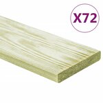 vidaXL Panneaux de terrasse 72 Pièces 8 64 m² 1 m Pin massif imprégné
