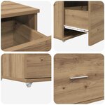 vidaXL Bureau chêne artisanal 131 5 x 50 x 106 5 cm Bois d'ingénierie