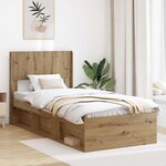 vidaXL Tête de lit Chêne artisanal PB