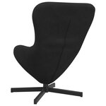 Fauteuil Œuf en Velours Noir