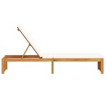 vidaXL Transat 1-personne Marron 200 x 55 x 94cm Bois d'acacia massif