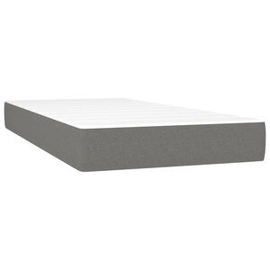 vidaXL Matelas de lit à ressorts ensachés Gris foncé 90x200x20cm Tissu