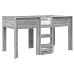 vidaXL Lit Superposé pour Enfants Gris Sonoma 90 x 190 cm
