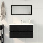 vidaXL Meuble de Lavabo de Salle de Bain Chêne noir 80 x 38 5 x 45 cm