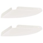 vidaXL Étagère Flottante d'Angle 2 pc Blanc 24 x 24 x 2 cm