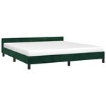 vidaXL Cadre de lit sans matelas vert foncé 180x200 cm velours