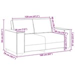 vidaXL Canapé 2 places en lin 120 cm