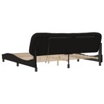 vidaXL Cadre de lit avec LED sans matelas Hvar noir 200x200 cm