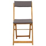 vidaXL Chaises de bistrot d'extérieur 4 Pièces Gris foncé 40 x 53 x 80 cm