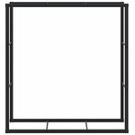 vidaXL Portant de bois de chauffage noir 110x30x116 cm acier