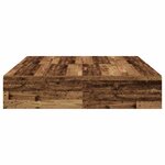 vidaXL Cadre de lit avec rangement Bois Ancien 135 x 190 cm
