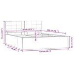 vidaXL Cadre de lit à rangement hydraulique Noir Similicuir 120x200 cm