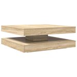 vidaXL Table basse rotative à 360 degrés chêne sonoma 90x90x34 5 cm