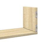 vidaXL Étagères murales 3Pièces chêne sonoma 80x18x18cm bois d'ingénierie
