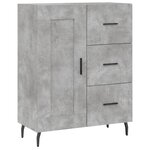 vidaXL Buffet haut Gris béton 69 5x34x180 cm Bois d'ingénierie