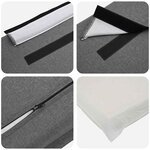 vidaXL Tête de lit capitonnée Blanc et gris clair 90 cm Pin massif