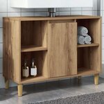 vidaXL Armoire de salle de bain chêne artisanal bois d'ingénierie