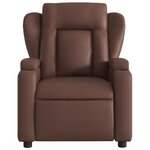 vidaXL Fauteuil inclinable Marron Similicuir