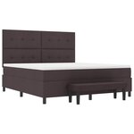 vidaXL Lit à ressorts avec matelas Marron foncé 180 x 200 cm tissu