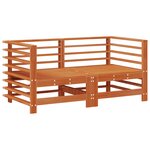 vidaXL Canapé d'angle de jardin Pin massif Brun Ciré