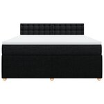 vidaXL Sommier à lattes de lit avec matelas Noir 180x200 cm Tissu