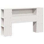 vidaXL Lit bibliothèque sans matelas blanc 160x200 cm bois pin massif