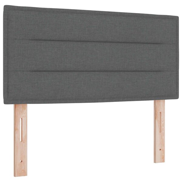 vidaXL Tête de lit LED avec bandes LED Gris foncé 90 cm tissu