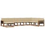 vidaXL Ensemble de canapés d'extérieur 8 Pièces Naturel et Beige