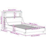 vidaXL Cadre de lit sans matelas blanc 90x190 cm bois de pin massif