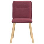 vidaXL Chaises à manger lot de 4 rouge bordeaux tissu