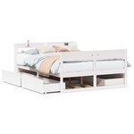 vidaXL Cadre de lit sans matelas blanc 140x200 cm bois de pin massif