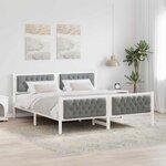 vidaXL Cadre de lit Gris clair 180 x 200 cm Pin massif