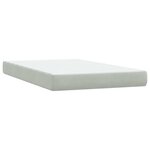 vidaXL Sommier à lattes de lit et matelas gris clair 120x220cm velours