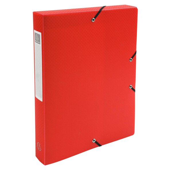 Boite De Classement Exabox Dos 40mm Polypropylène 7/10e Opak - A4 - Rouge - X 8 - Exacompta