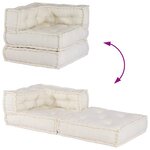 vidaXL Canapé modulaire crème 70x70x54 tissu