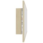 vidaXL Miroir LED de salle de bain Chêne sonoma 100x8 5x37cm Acrylique