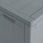 vidaXL Boîte de rangement de jardin 180 L Gris PP aspect bois