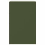 vidaXL Table de chevet vert olive 34 5x39x62 cm acier