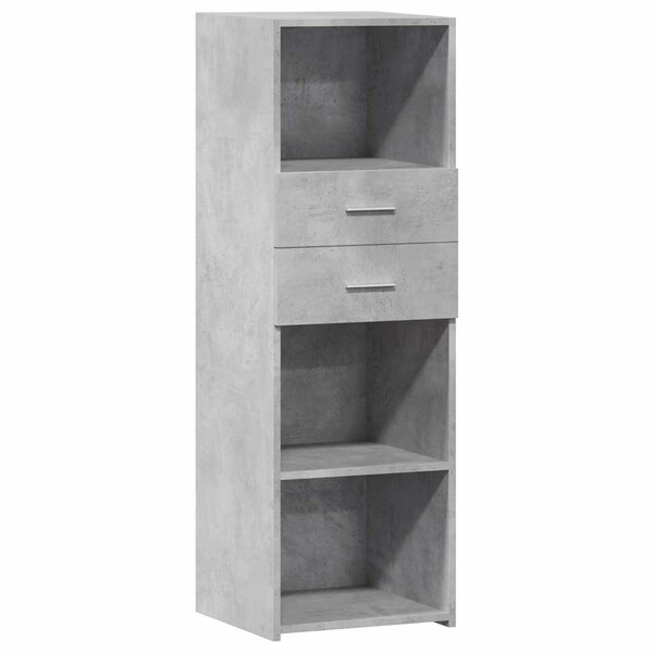 vidaXL Buffet haut gris béton 40x42 5x124 cm bois d'ingénierie