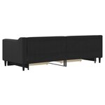 vidaXL Lit de jour avec gigogne et tiroirs sans matelas noir 80x200 cm