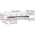 vidaXL Ensemble de canapés d'extérieur 6 pc Naturel